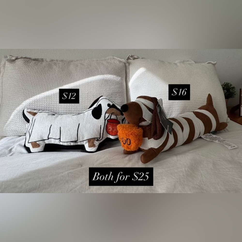 Halloween Dachshund Pillow Set